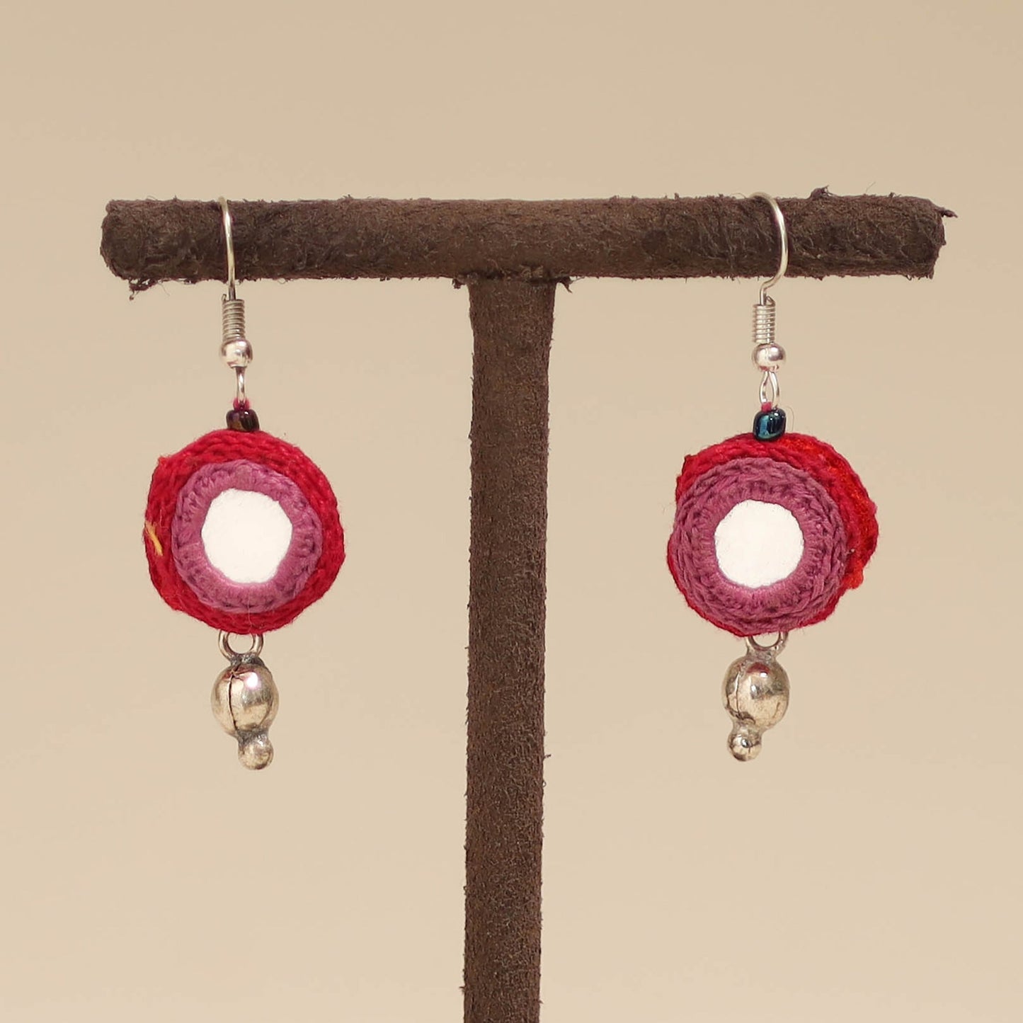 Banjara embroidery mirror work handmade earrings 08