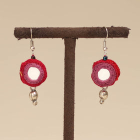 Banjara embroidery mirror work handmade earrings 08