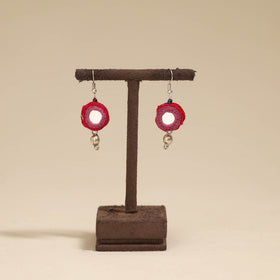 Banjara embroidery mirror work handmade earrings 08