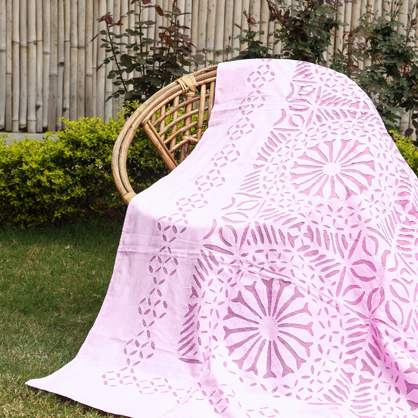 Buy Barmer Applique Cutwork Cotton Single Bed cover Online at iTokri.com