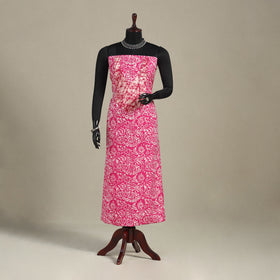 Pink - batik patchwork cotton unstitched kurta material