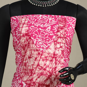 Pink - batik patchwork cotton unstitched kurta material