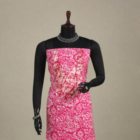 Pink - batik patchwork cotton unstitched kurta material