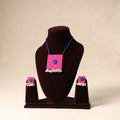 Pink Bead Work Fabart Necklace Set