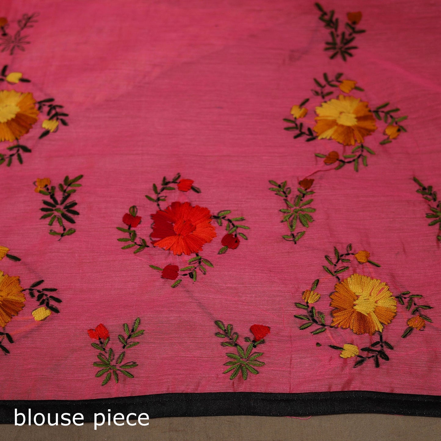 Bengal chanderi silk hand embroidered saree 17 - handcrafted