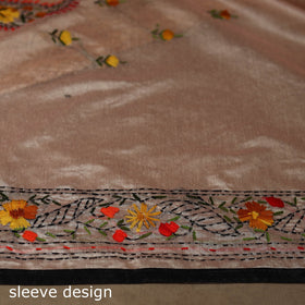 Bengal chanderi silk hand embroidered saree 19 - handcrafted