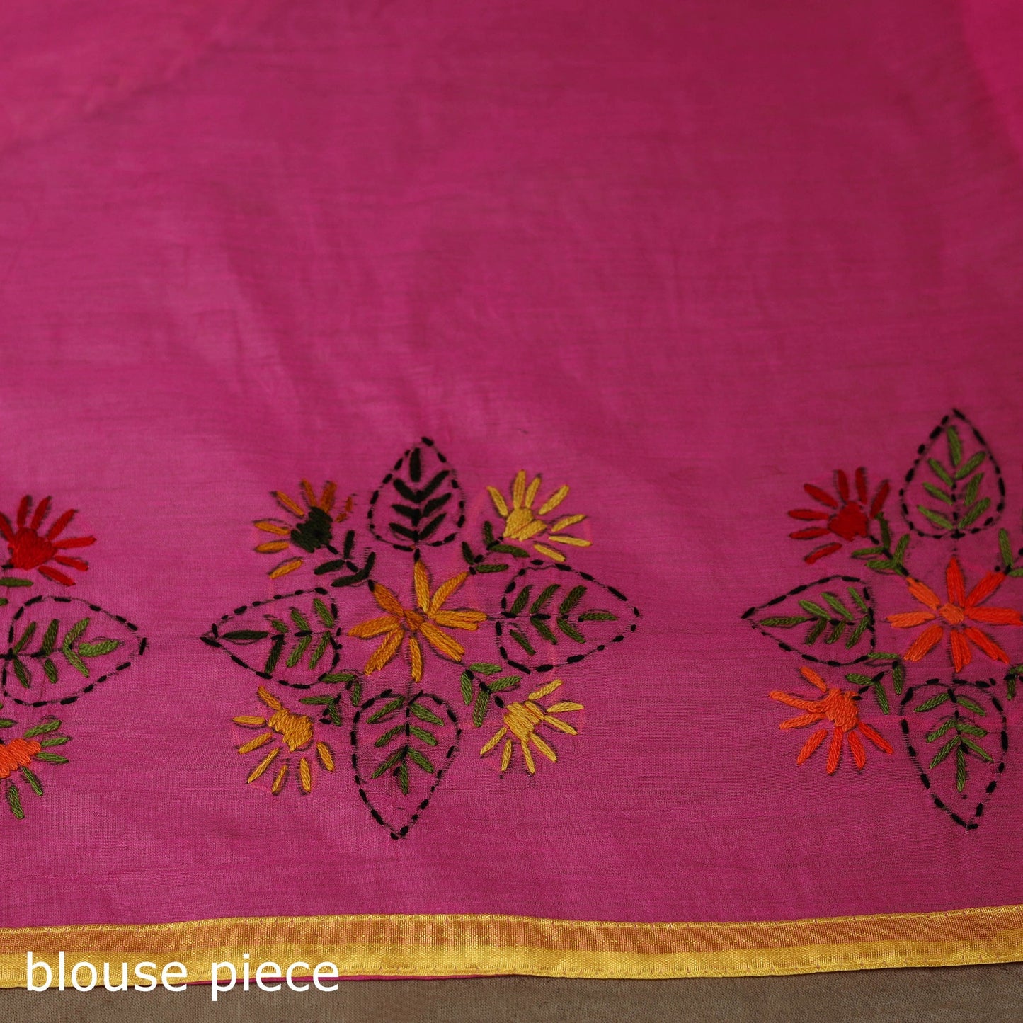 Bengal chanderi silk hand embroidered saree 21 - handcrafted
