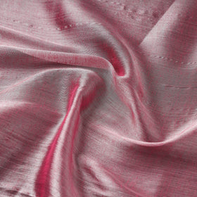  Pink Bengal Fine Tissue Zari Plain Fabric 