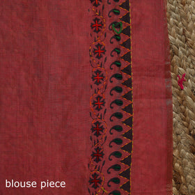 Bengal hand embroidery silk cotton kantha saree 07