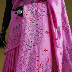 Bengal hand embroidery silk nakshi kantha saree 33