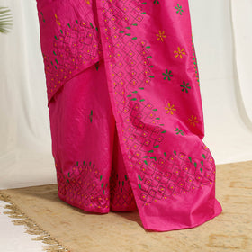 Bengal Hand Embroidery Silk Nakshi Kantha Saree