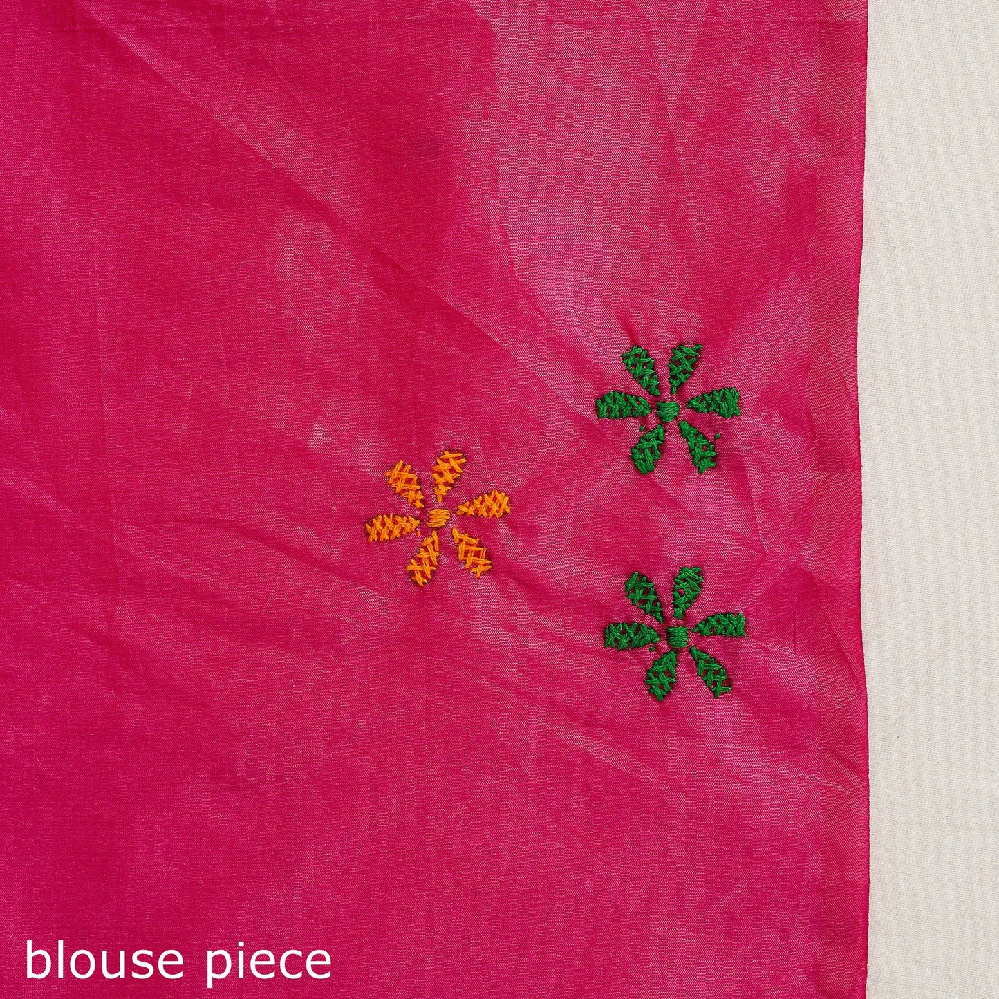  Buy Pink Bengal Hand Embroidery Silk Nakshi Kantha Saree