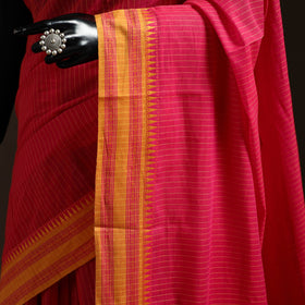 Pink - bengal handwoven cotton begumpuri saree 15