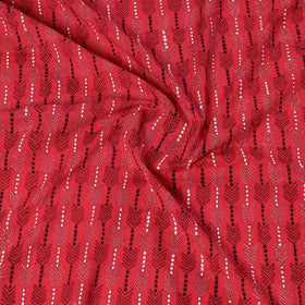 Pink Bengal Kantha Embroidered Pure Cotton Blouse Piece 