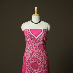 Bengal kantha hand embroidered cotton unstitched kurta