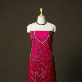 Bengal kantha hand embroidered cotton unstitched kurta