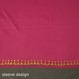 Bengal kantha hand embroidered cotton unstitched kurta