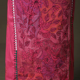 Bengal kantha hand embroidered cotton unstitched kurta