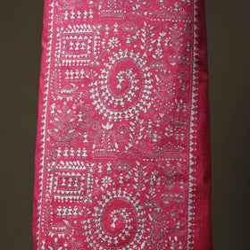 Bengal kantha hand embroidered cotton unstitched kurta