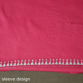 Bengal kantha hand embroidered cotton unstitched kurta