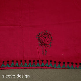 Bengal kantha hand embroidered cotton unstitched kurta