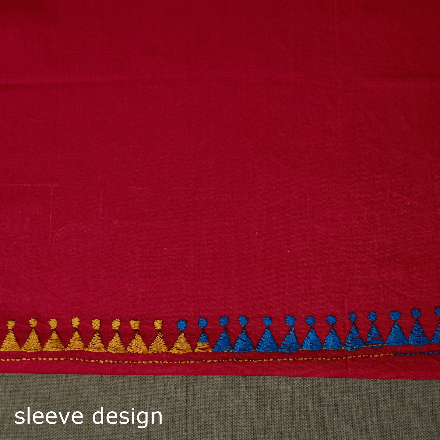 Bengal kantha hand embroidered cotton unstitched kurta