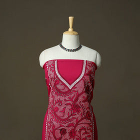 Bengal kantha hand embroidered cotton unstitched kurta