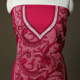 Bengal kantha hand embroidered cotton unstitched kurta