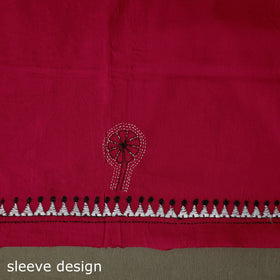 Bengal kantha hand embroidered cotton unstitched kurta