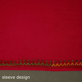 Bengal kantha hand embroidered cotton unstitched kurta