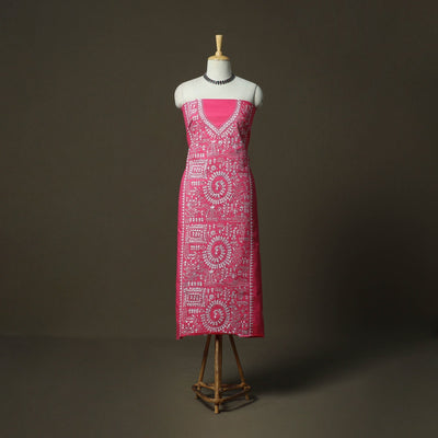 Bengal kantha hand embroidered cotton unstitched kurta