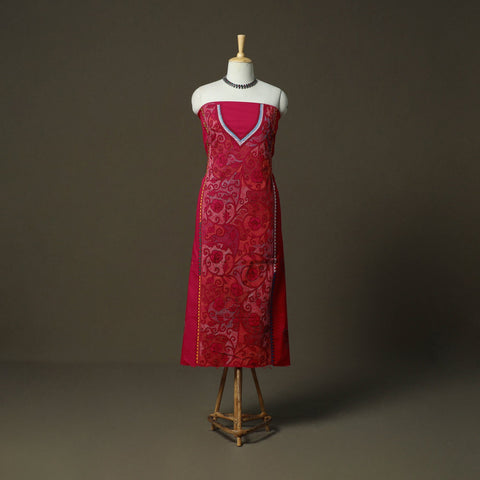 Bengal kantha hand embroidered cotton unstitched kurta