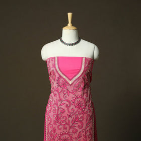 Bengal kantha hand embroidered cotton unstitched kurta