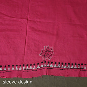 Bengal kantha hand embroidered cotton unstitched kurta