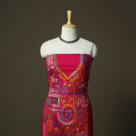 Bengal kantha hand embroidered cotton unstitched kurta