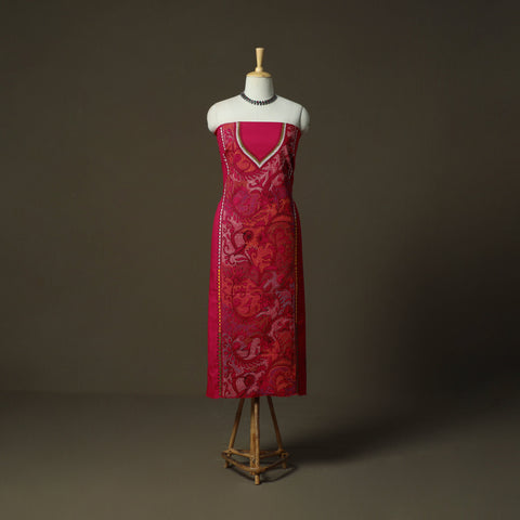 Bengal kantha hand embroidered cotton unstitched kurta