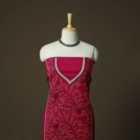 Bengal kantha hand embroidered cotton unstitched kurta