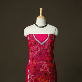 Bengal kantha hand embroidered cotton unstitched kurta