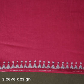 Bengal kantha hand embroidered cotton unstitched kurta