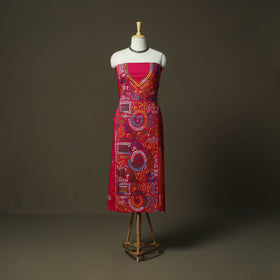 Bengal kantha hand embroidered cotton unstitched kurta