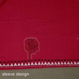 Bengal kantha hand embroidered cotton unstitched kurta
