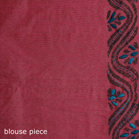 Bengal kantha hand embroidery silk cotton chapa work saree