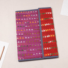 Pink Bengal Kantha Work Handcrafted File Folder 