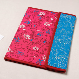 Pink Bengal Kantha Work Handcrafted File Folder 