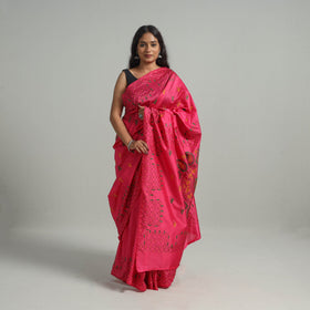  Bengal Nakshi Kantha Embroidery Silk Saree