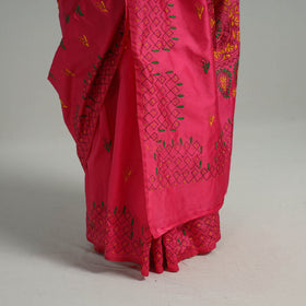  Bengal Nakshi Kantha Embroidery Silk Saree