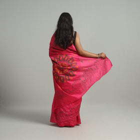  Bengal Nakshi Kantha Embroidery Silk Saree