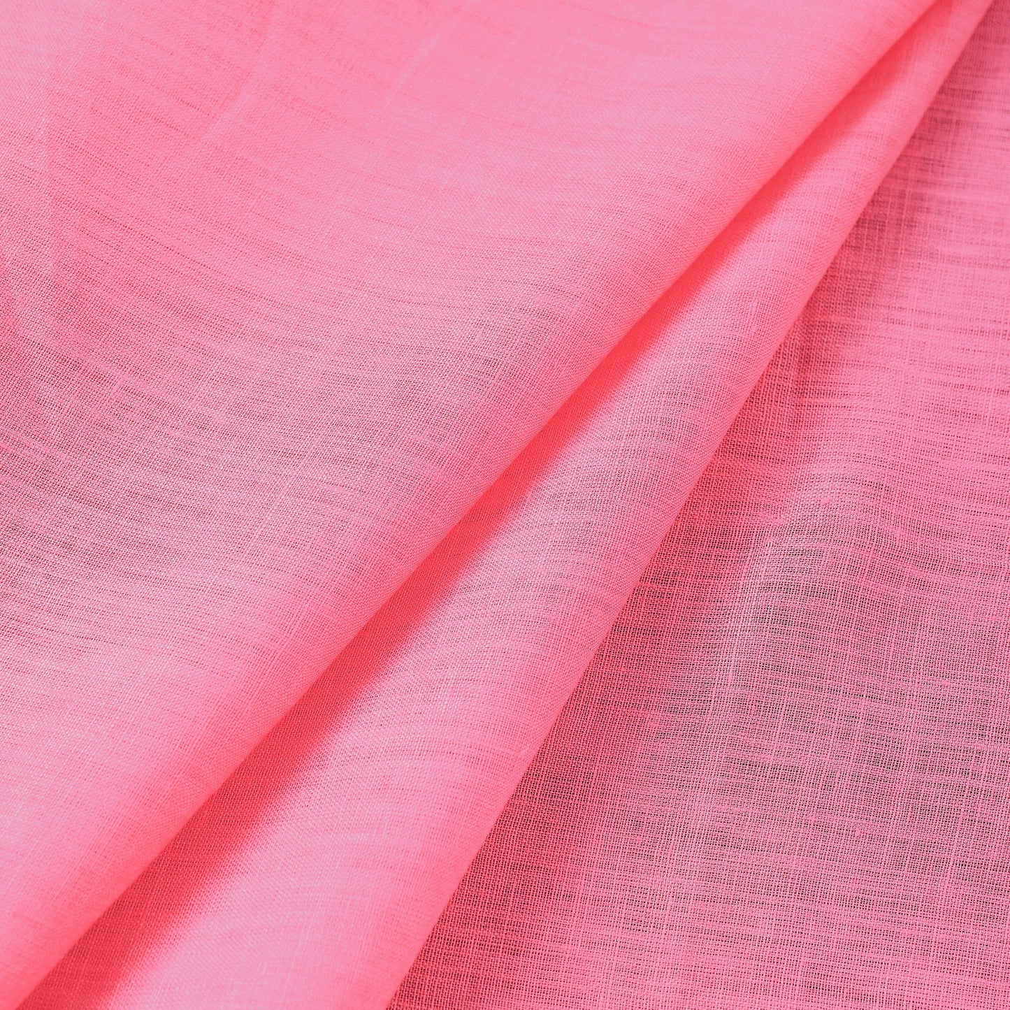Pink Bhagalpuri Handloom Pure Linen Fabric 