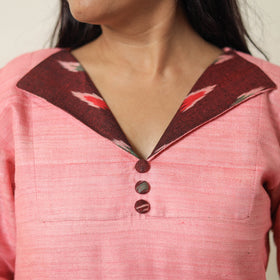 Bhagalpuri Handwoven Desi Tussar Silk Straight Kurta for Women