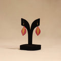 Bishnupur handpainted leaf shape terracotta earrings 112